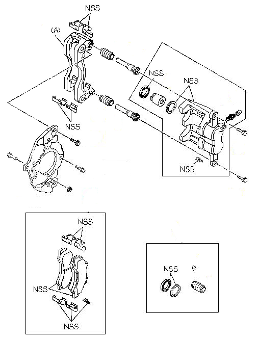  Ремкомплект суппорта тормозного ISUZU (ИСУЗУ) NLR85, оригинал