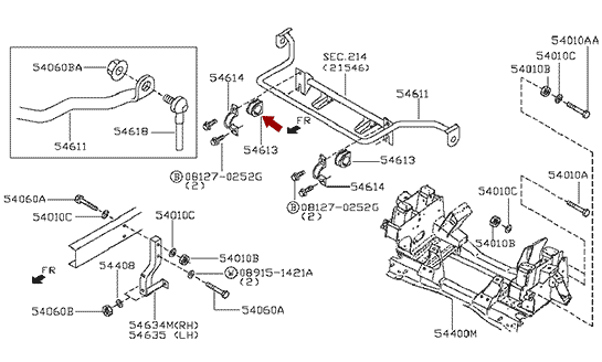 Втулка стабилизатора переднего Nissan Cabstar (Ниссан Кабстар) F24, оригинал Japan