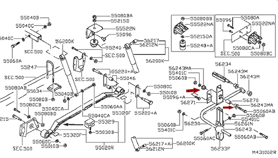 Втулка заднего стабилизатора Nissan Cabstar (Ниссан Кабстар) F24, Febest, 562449X200
