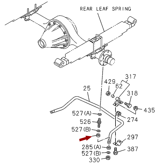 Втулка стабилизатора (переднего, заднего) ISUZU NQR71/NQR75/NPR75, оригинал, 8970895570