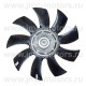 Вентилятор охлаждения двигателя с вискомуфтой в сборе JAC (ДЖАК) N75, N80, N90, КамАЗ Комапс-9, 1308010LE399