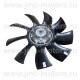 1308010LE399 Вентилятор охлаждения двигателя с вискомуфтой в сборе JAC (ДЖАК) N75, N80, N90, КамАЗ Комапс-9, 1308010LE399